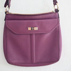 Cole Haan Purple Pebble Crossbody Messenger Bag - EUC